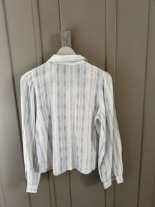 Striped Embroidered Button-Up Shirt