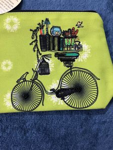New Canvas Embroidered  Cosmetic Bag