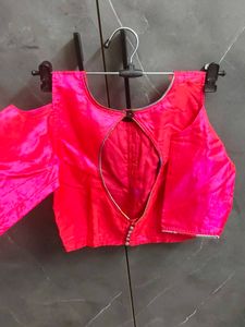 Vibrant Pink Cold Shoulder Blouse