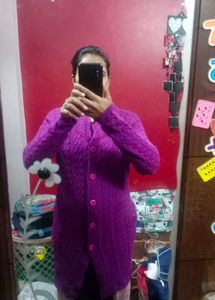 Purple Knit Cardigan