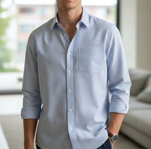 Men's Textured Striped Shirt