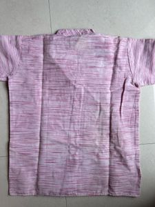 Pink Striped Kurta