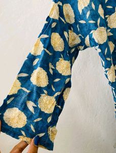 Bohemian Blue Floral Print Kurta