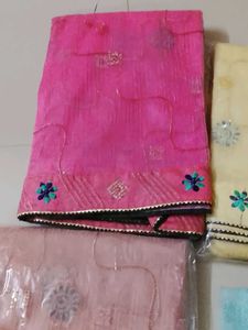 shinning net saree with blouse