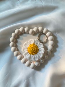 Crochet Daisy Keychain