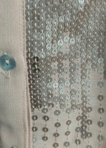 Light Pink Sequined Shirt