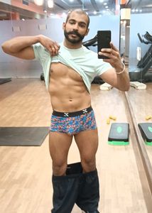 camouflage blue orange cotton modal trunk