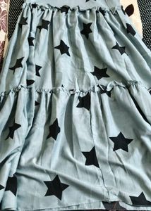 Star Print Tiered Dress