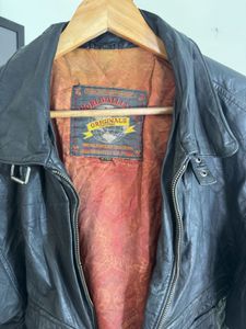 Men's Black Leather Bomber Jacket