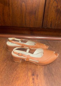 Marc Loire Peep-Toe Slingback Heels