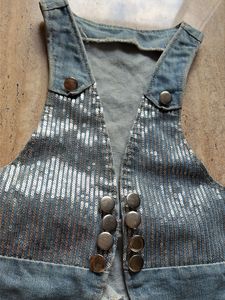 Sparkly Denim Vest (short)