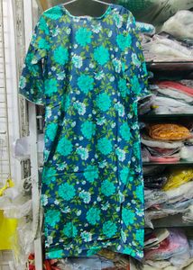 Elegant Floral Print Kurti Set