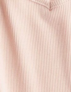 H&amp;M Pink Ribbed Cropped Top