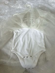 😍 White beautiful frock with Bow for new born