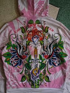 Rare 2000s Christian Audiger Wings Zip Hoodie