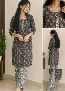 Floral Print Kurta