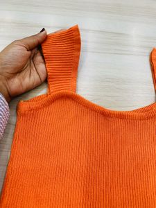 beautiful orange crop top