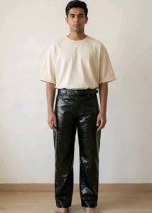Unisex Black Patent Trousers Mint Condition