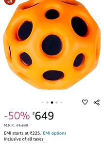 5 Combo Pack Of Moon 🌝 Bouncy Ball Lightweight