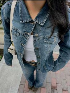 Office siren snatched denim shirt