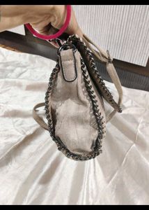 Beige Suede Crossbody Bag