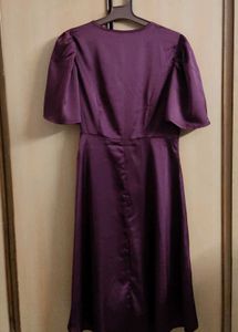 Elegant Satin Wrap Dress