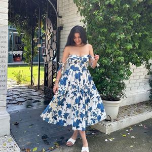 Lazo store Blue Floral Midi Dress