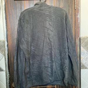 Uni qlo Gray Fleece Zip-Up Jacket