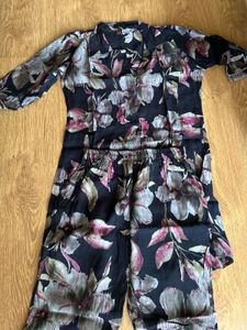 Floral Print Pants &amp; Top Set