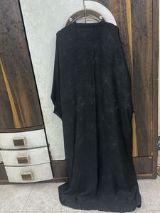 Elegant Black Open Abaya Kimono