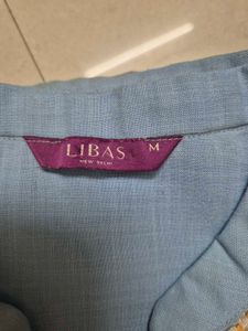 Libas Blue Embroidered Kurta