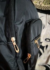 Stylish Black Nylon Backpack