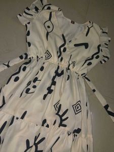 Boho Maxi Dress with Abstract Print