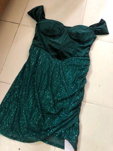 Urbanic Corset Off Shoulder Sequence Sexy Dress