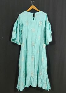 Turquoise Printed Kurti (Women)