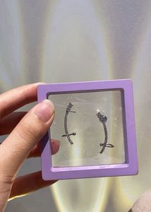 Sparkling CZ Bow Earrings &amp; Bracelet Set