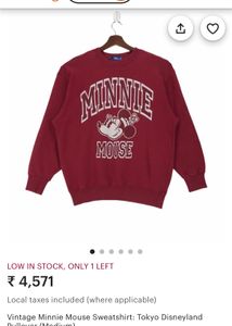 Chic Minnie Mouse Graphic Sweatshirt