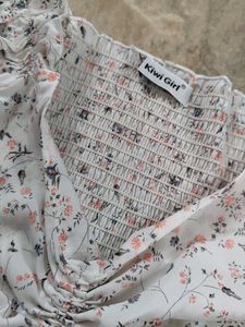 Floral Print Ruched top