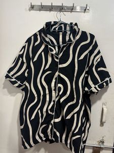 Stylish Printed Button-Up Shirt