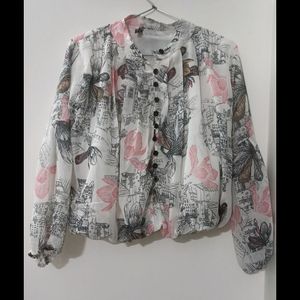 🆕 Printed - Formal Casual Top 🌸