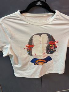 Cute Bunny Graphic Crop T-Shirt