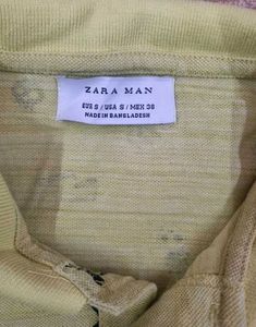 Men's Yellow Graphic Print Polo Shirt
