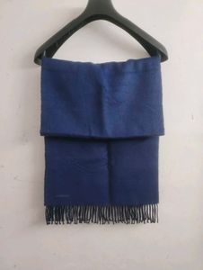 Hermes Blue Wool Scarf