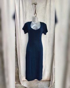 Elegant Navy Blue Midi Dress
