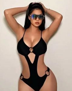 Stylish Black Monokini Swimsuit