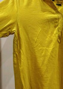 Women's Yellow Long Sleeve Henley Top