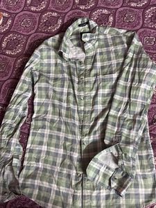 light green checkered shirt
