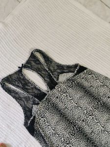 Leopard Print sleep wear with Lace Trim
