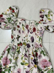 H&amp;M Puff-sleeved Dress