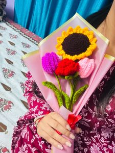 Handmade Crocheted Flower Bouquet